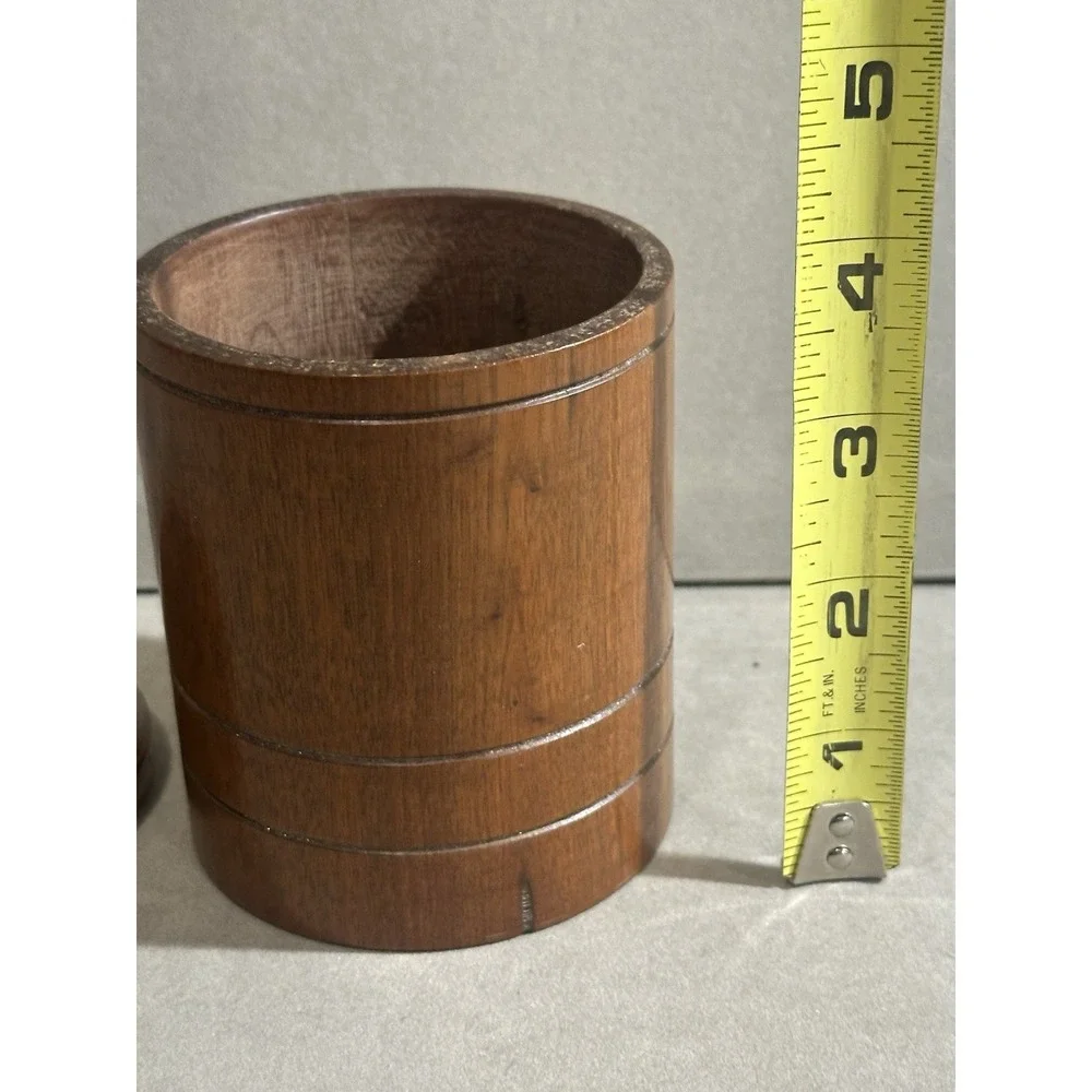 Vintage‎ Hand Made Wooden Cup With Lid